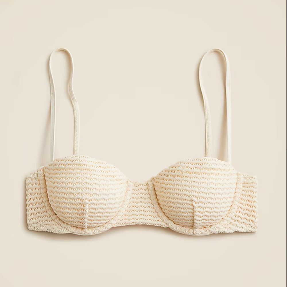 J. Crew Crochet balconette underwire bikini top